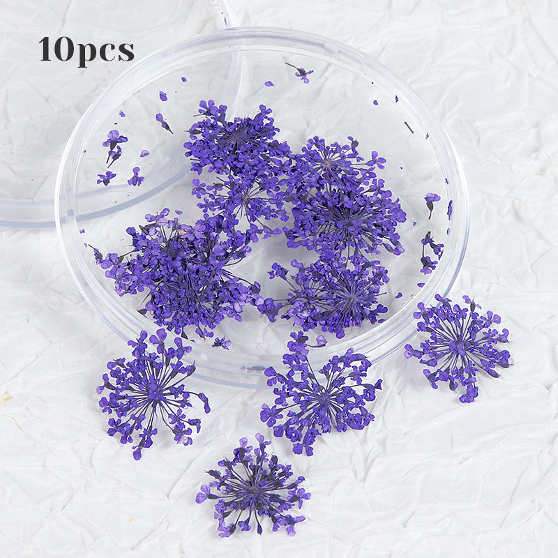 3D Dried Flower Nail Art Decorations Set