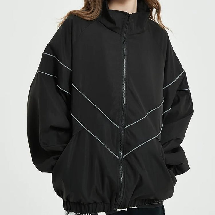 Men's Reflective Striped Hip Hop Jacket