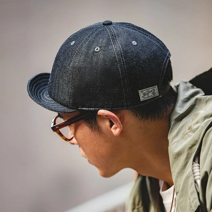 Stylish Oversize Men's Denim Golf Cap