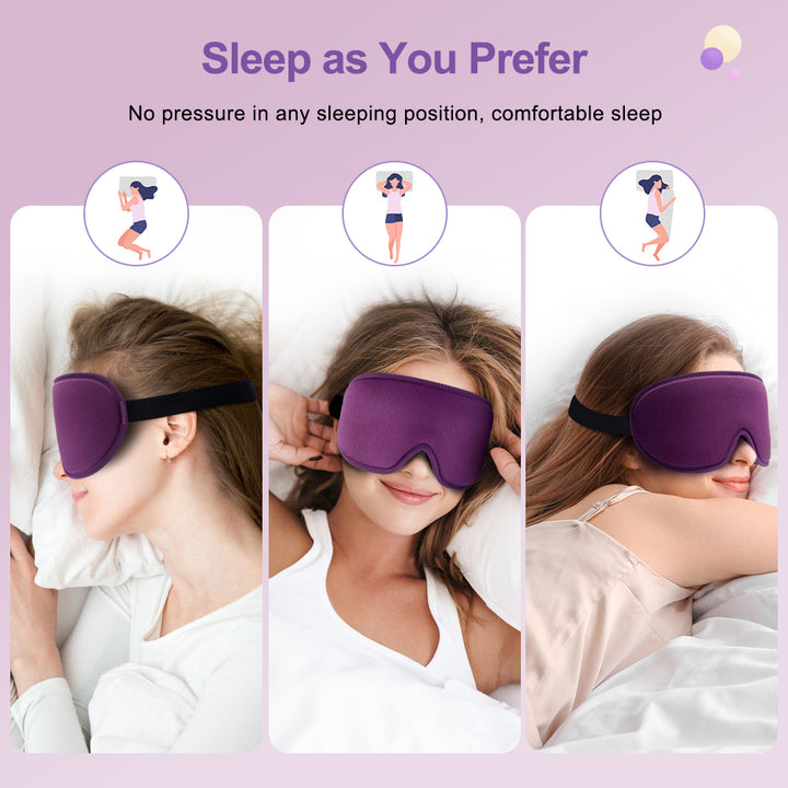 3D Memory Foam Silk Sleep Mask – Ultra Soft & Breathable Eye Mask