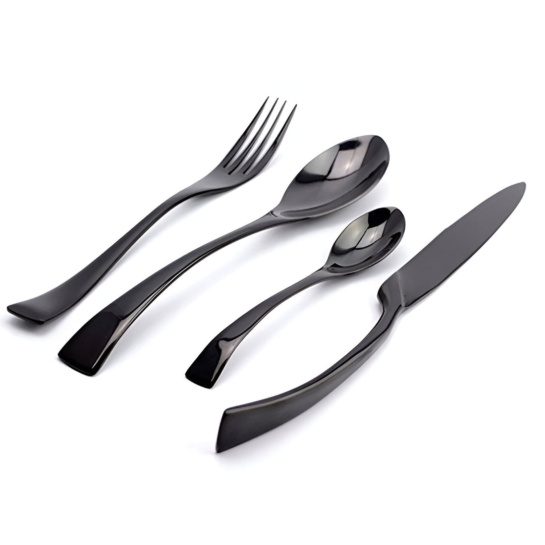 Classical Black Rose Cutlery Set