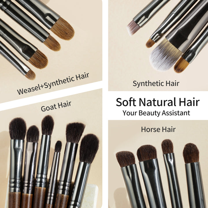 24-Piece Goat Hair Makeup Brush Set