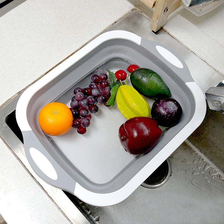 Portable Foldable Cutting Board and Washing Bucket