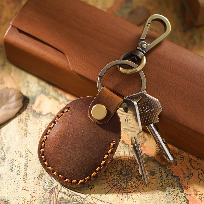 Retro Leather Keychain Case