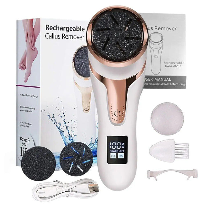 Rechargeable Electric Foot Callus Remover: Portable Pedicure Tool for Smooth Feet