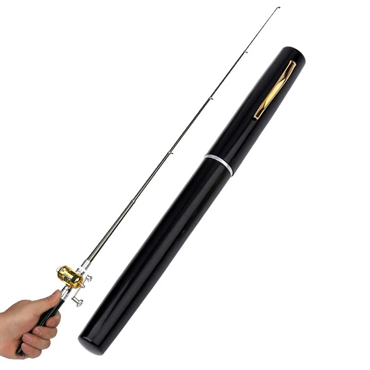 Portable Mini Telescopic Fishing Rod with Reel – Pen Shape Pocket Fishing Pole