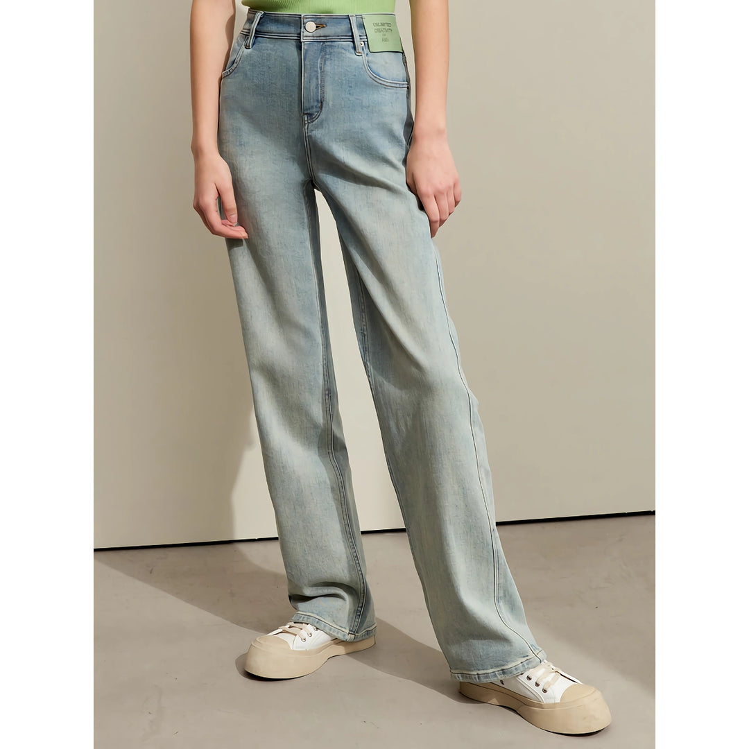 Retro Wide-Leg Women's Denim Pants