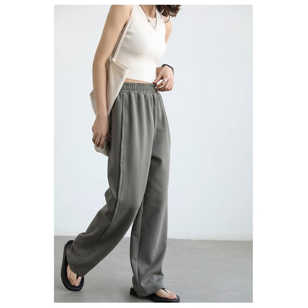 Women's Elastic Waist Cotton Straight Casual Sweatpants