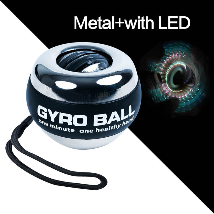 LED Gyro Wrist Trainer Ball: Auto-Start Grip & Fitness Exerciser