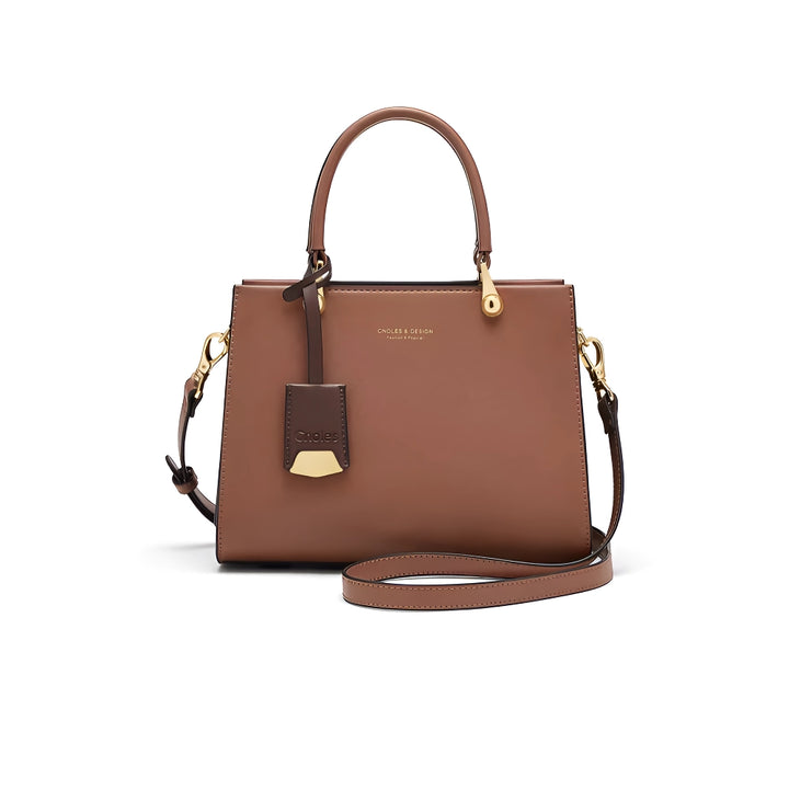 Cowhide Leather Tote Shoulder Bag