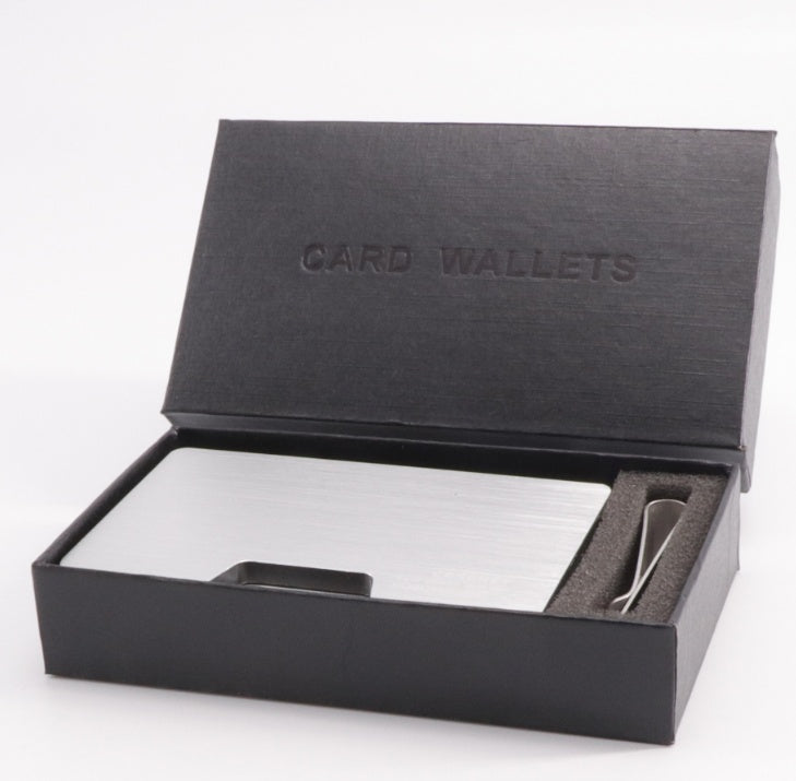 Fashion Bank Credit Card Holder Aluminum Delicate Metal Wallet