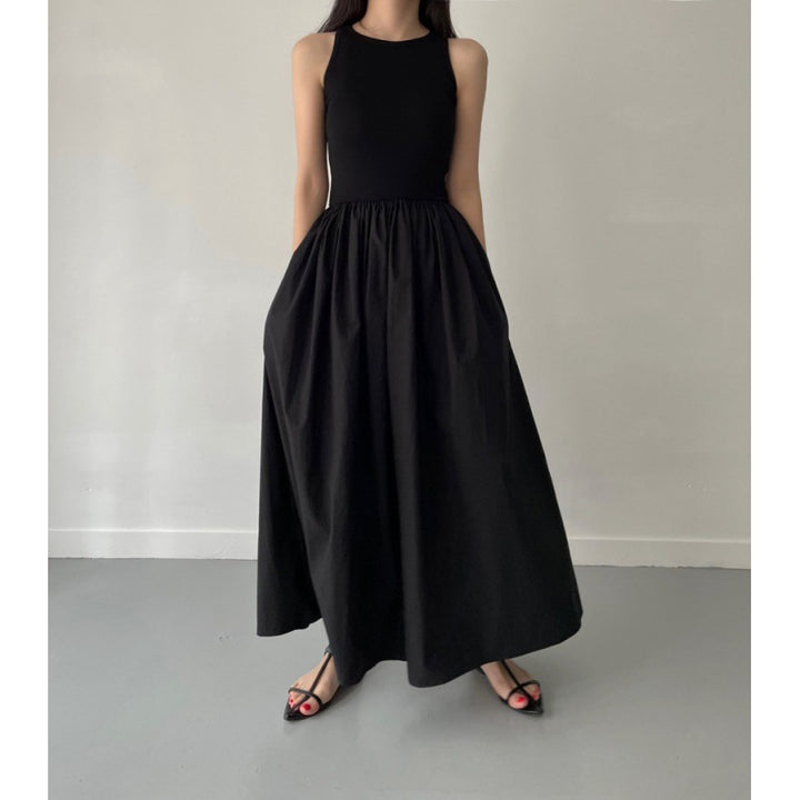 New Patchwork Long Women's Design Slim Fit Large Skirt Temperament Long Dress