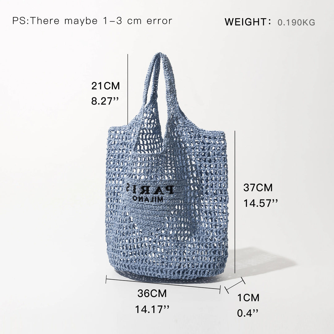 Luxury Design Women Plaited Raffia Straw Bag