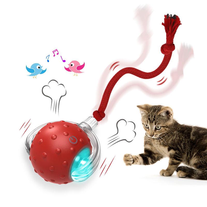 Interactive Cat Rolling Ball with Chirping Sound and Motion Sensor