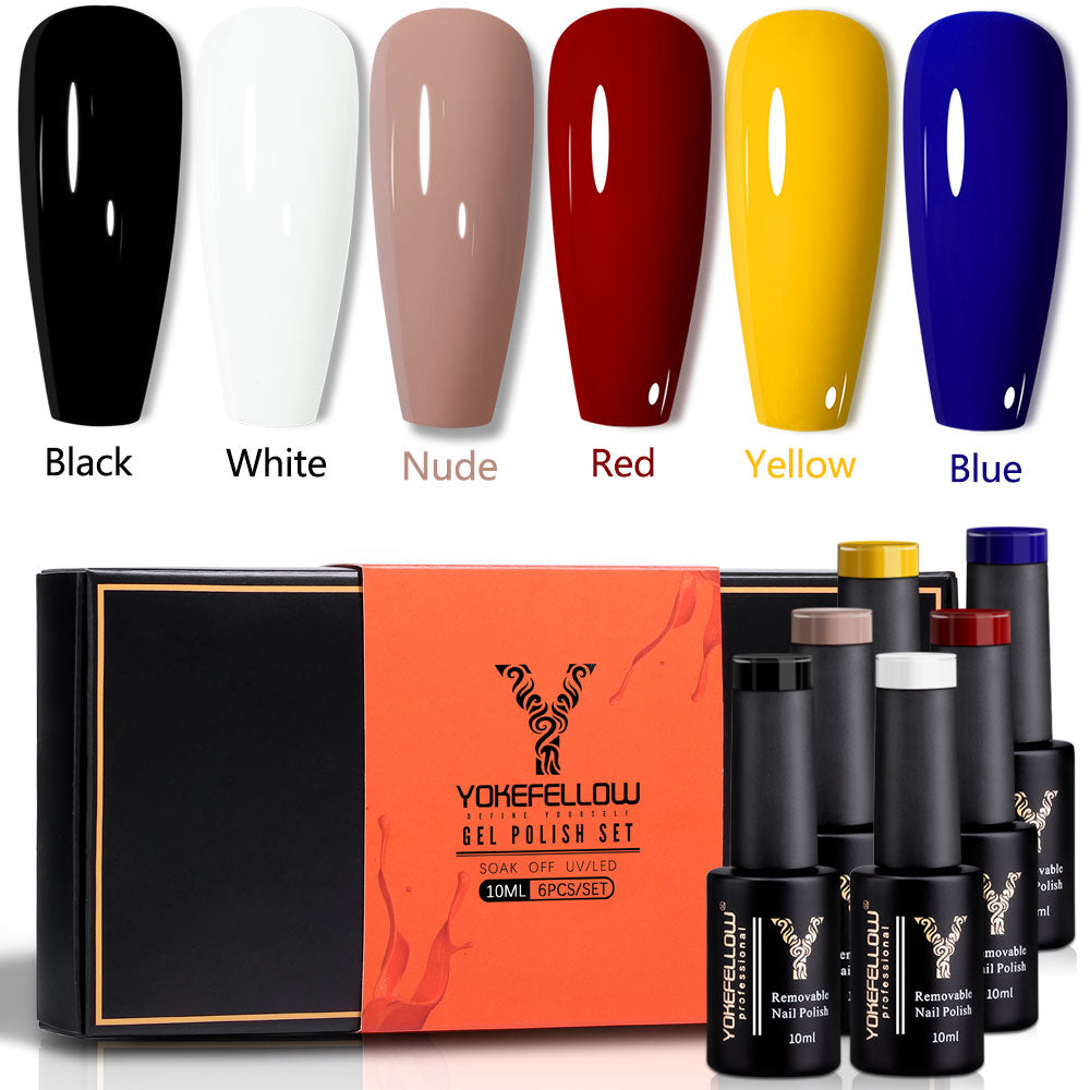 10ml Gel Nail Polish Set – Semi-Permanent Quick-Dry Manicure for LED/UV Lamp