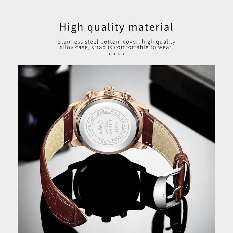 Luxury Casual Leather Quartz Men's Watch