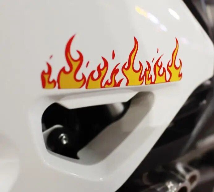 Vinyl Fire Stickers for Car, Motorcycle & Laptop