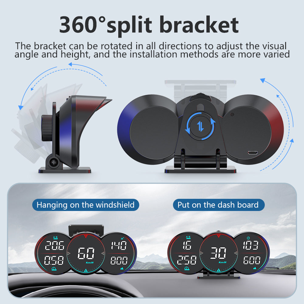 GPS Car Head Up Display - Digital Speedometer & Odometer