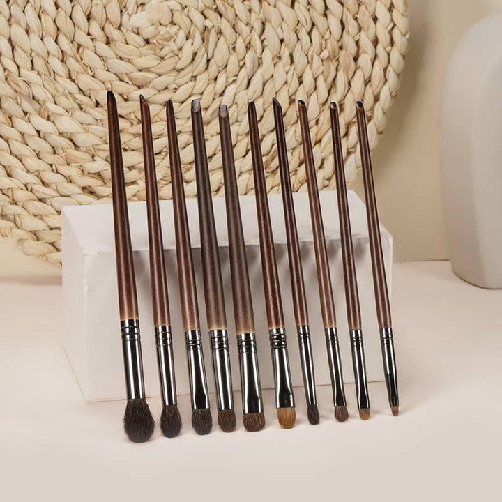 10-Piece Professional Eye Shadow & Eyeliner Brush Set