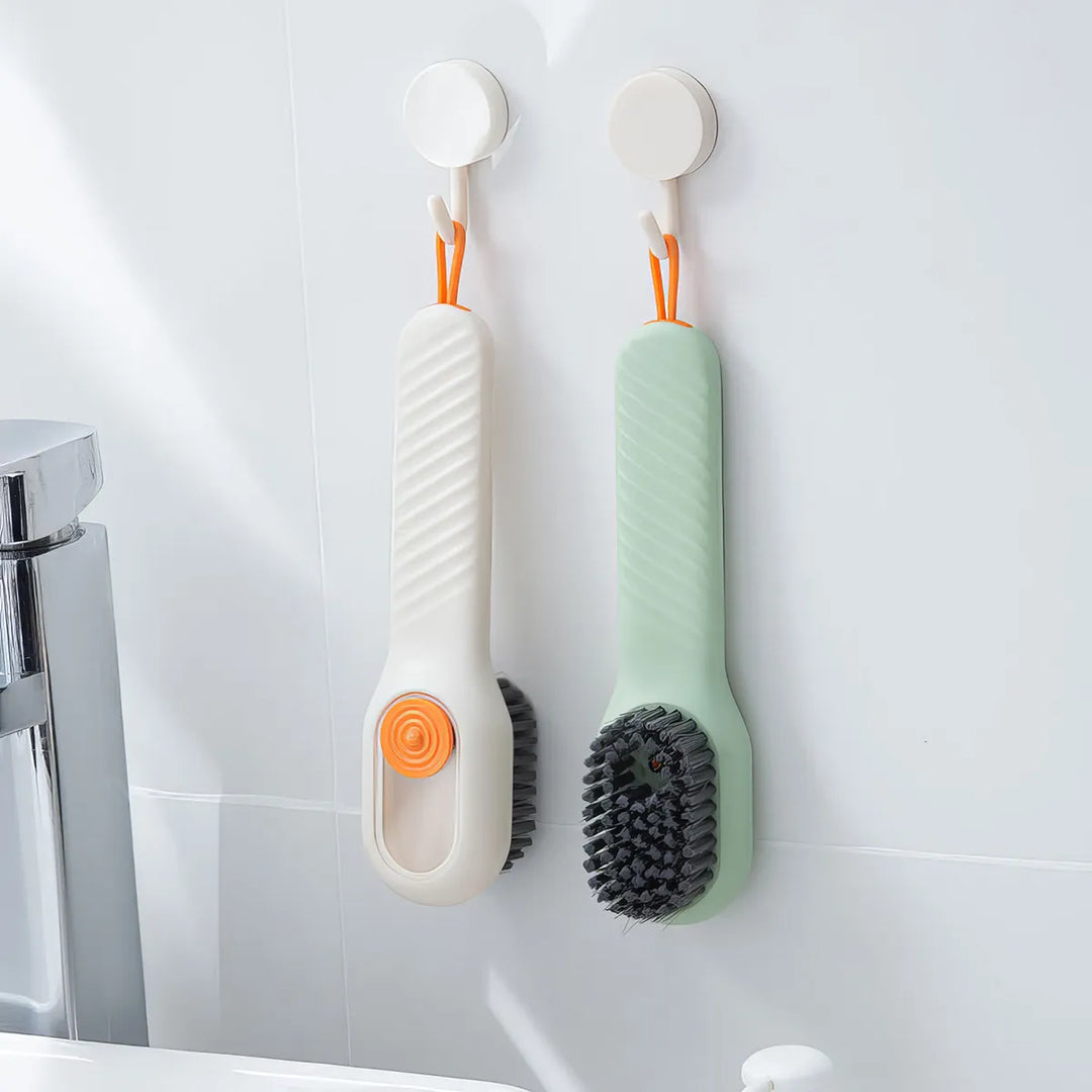 Multifunctional Soft-Bristled Shoe Brush with Long Handle