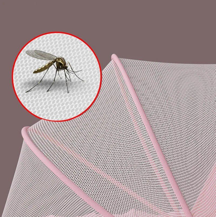 Foldable Baby Mosquito Net Canopy: Cartoon-Designed Protection for Infants