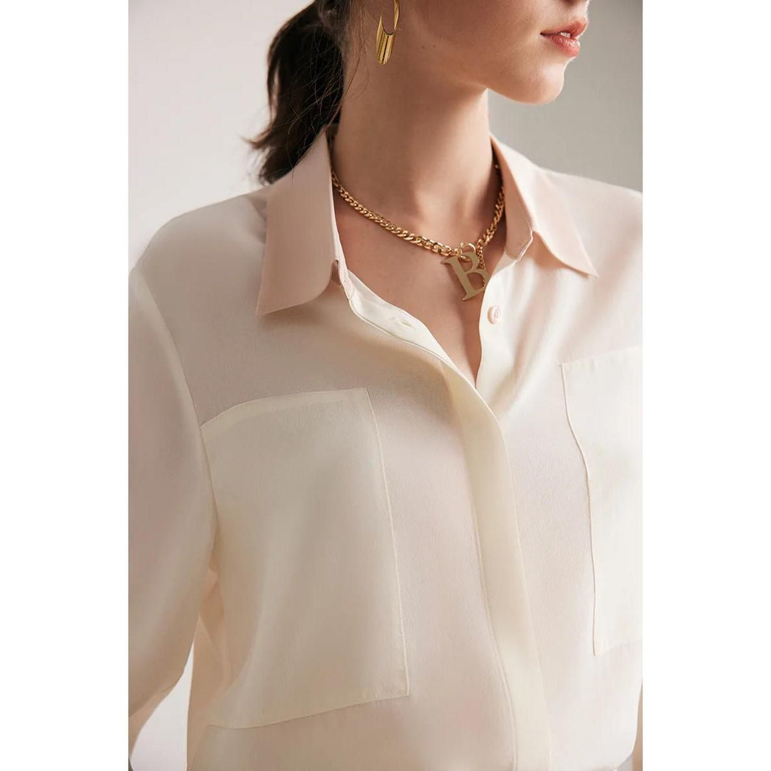 Elegant Silk Crepe de Chine Blouse