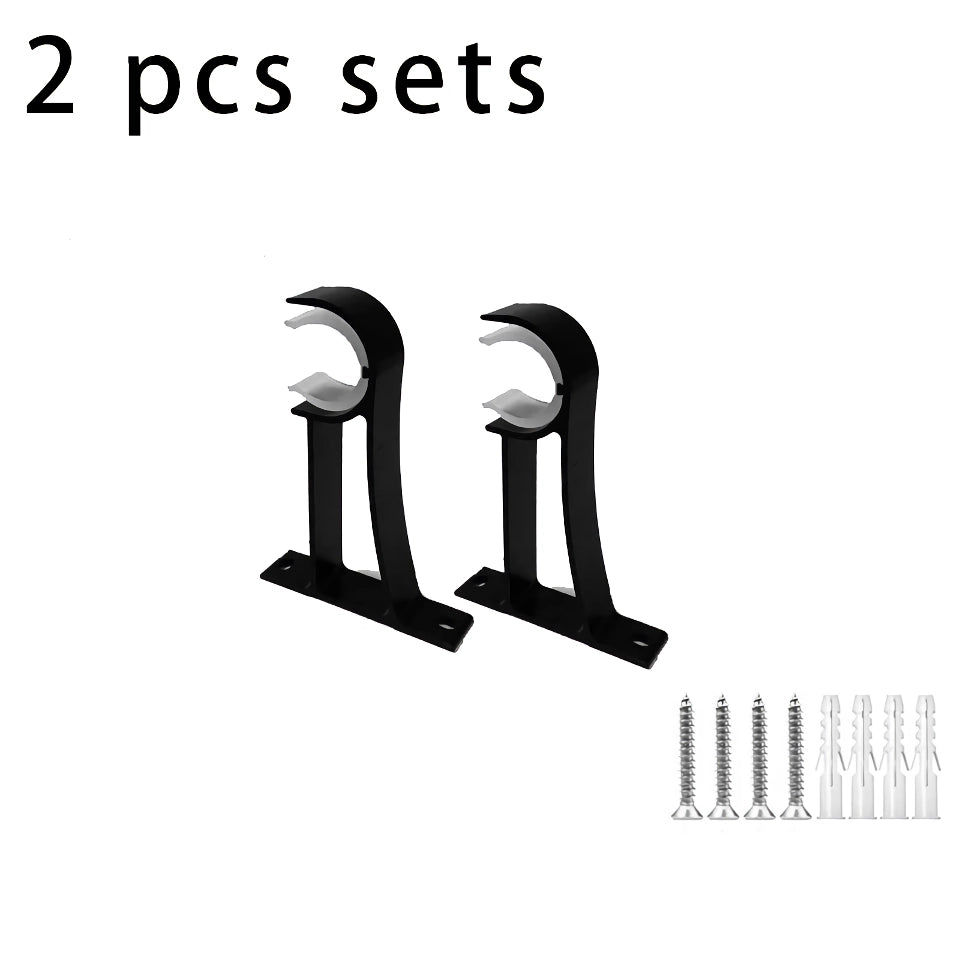 Aluminum Alloy Curtain Rod Brackets with Screws – 2/4pcs Set