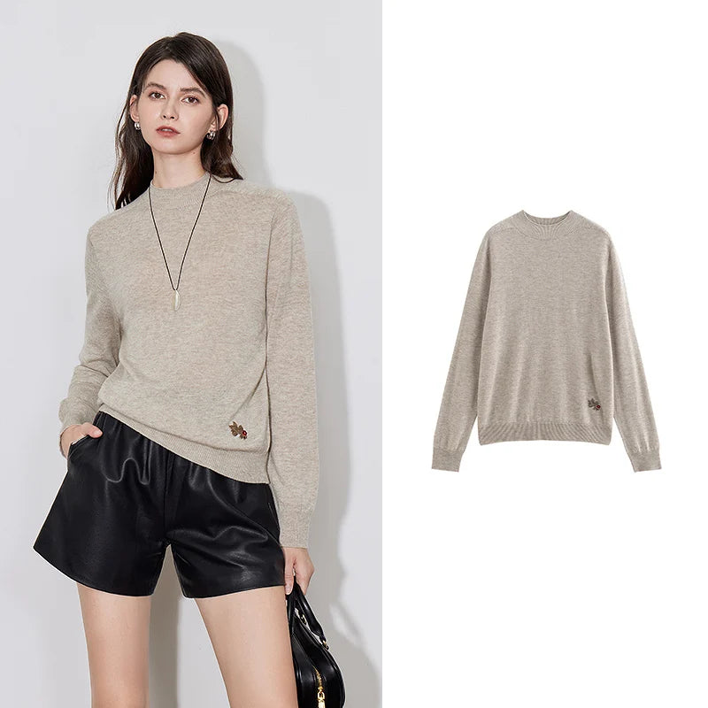 Women’s Woolen Knitwear Half Turtleneck Sweater