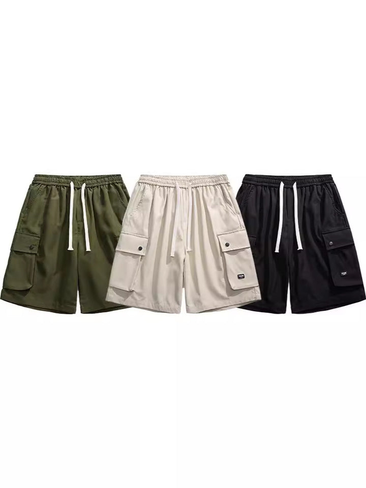 Summer Thin Quick-drying Multi-pocket Solid Color Workwear Shorts