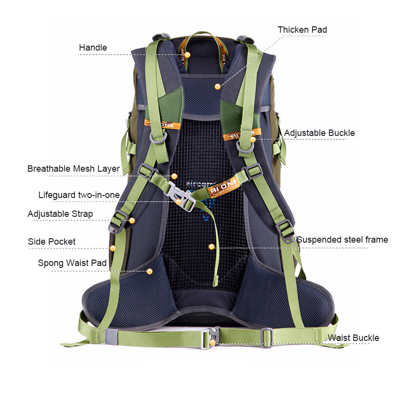 Outdoor Climbing Backpack with Raincover