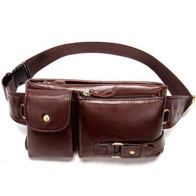 Leather Men's Waist Layer Leather Retro Men's Shoulder Crossbody Bag