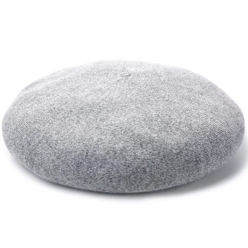 Solid Wool Knitted Beret