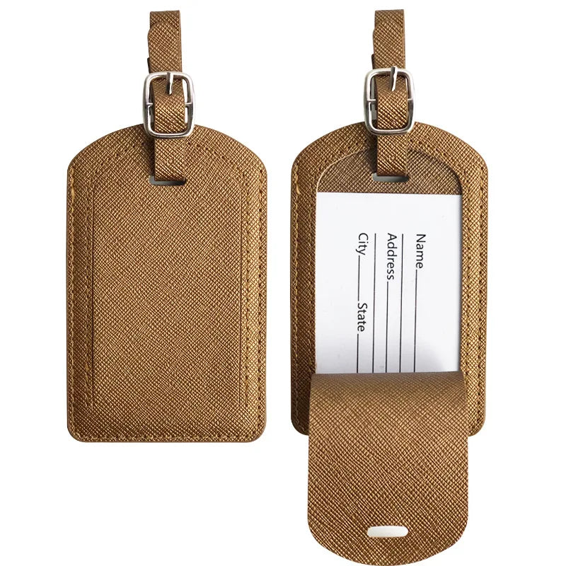 Durable PU Leather Luggage Tag - Secure Your Baggage with Style