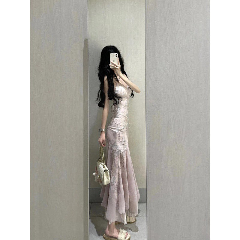 Summer Slim Fit Fishtail Dress Gentle Elegant Floral