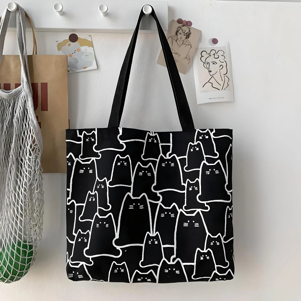 Cat Canvas Handbag