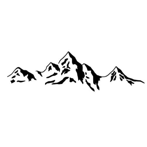 Waterproof Mountain Decal - Vinyl Car Sticker for Laptops and Auto Decor