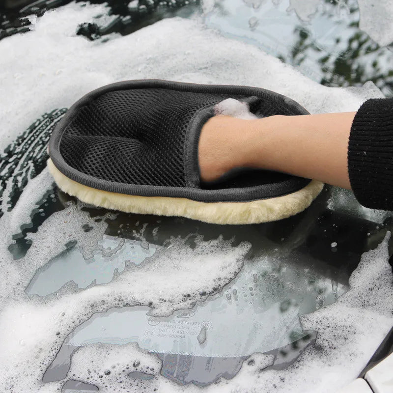 Soft Wool Car Washing Glove