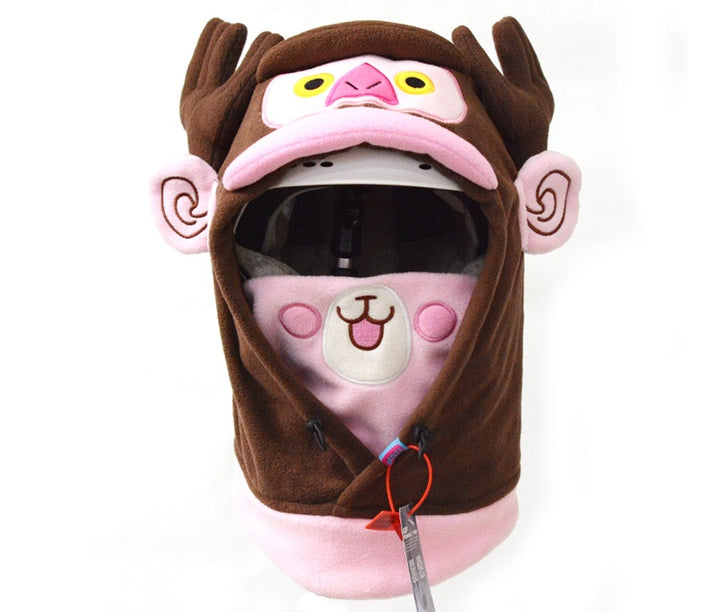 Ski Protection Helmet Hat Head Cover Brown Bear Rabbit White Bear Cartoon