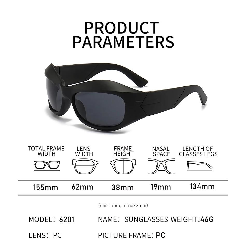 Stylish Oversized Unisex Sports Punk Sunglasses