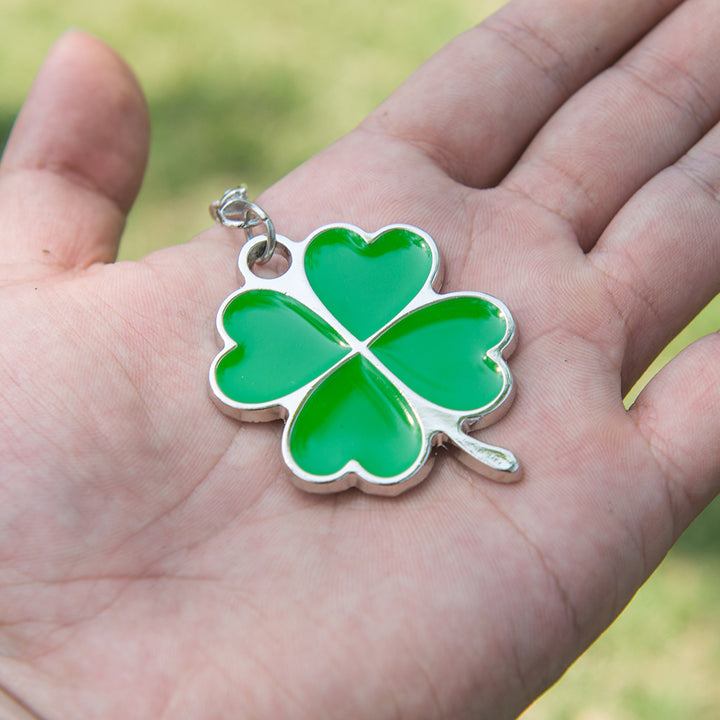 Lucky Green Leaf Car Rearview Mirror Charm Pendant