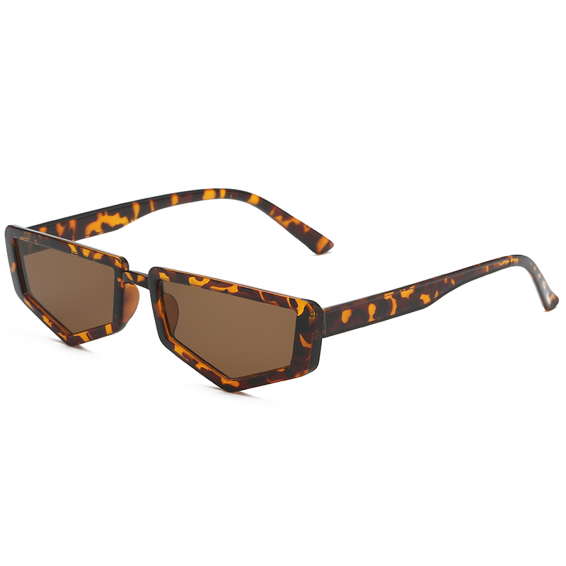 Gafas de sol con estampado de leopardo y personalidad irregular UV400