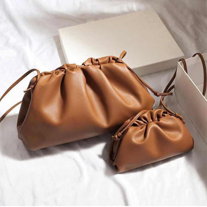 Chic Soft PU Leather Crossbody Bag - Versatile Dumpling Clutch in Four Colors