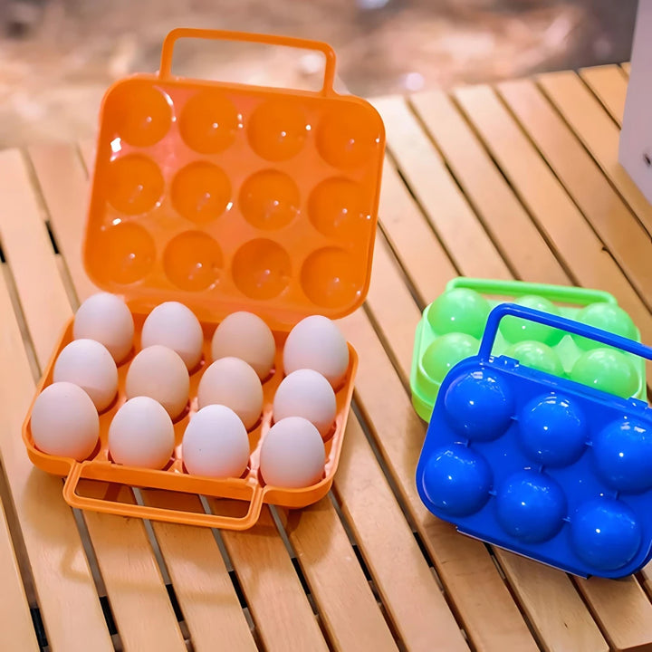 Portable Egg Storage Box - 6/12 Grid Options for Camping, Picnic, and BBQ