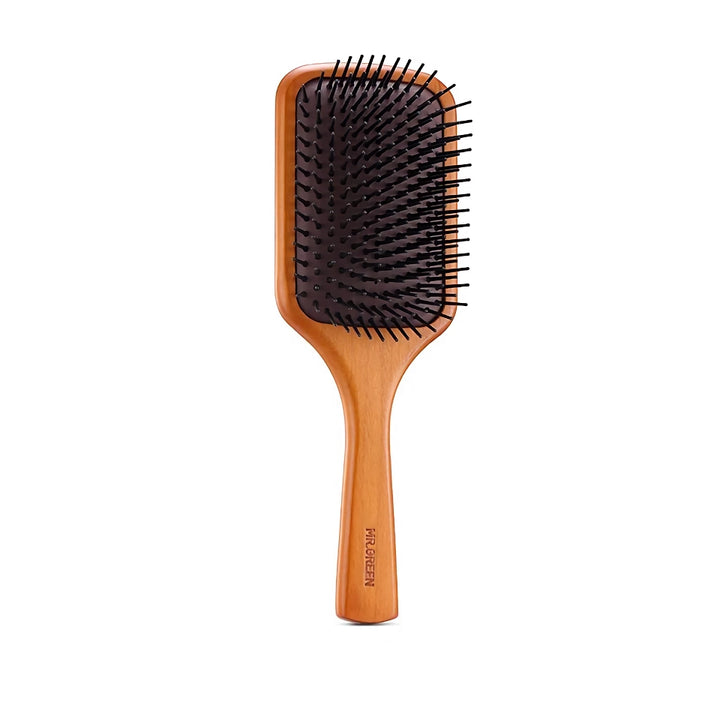 Natural Maple Wood Scalp Massage Hair Brush with Fine Tooth Comb