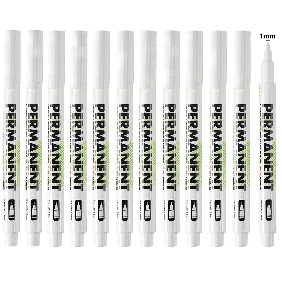 12 Pcs Waterproof Permanent Marker Pens - Perfect for Graffiti & Art Projects