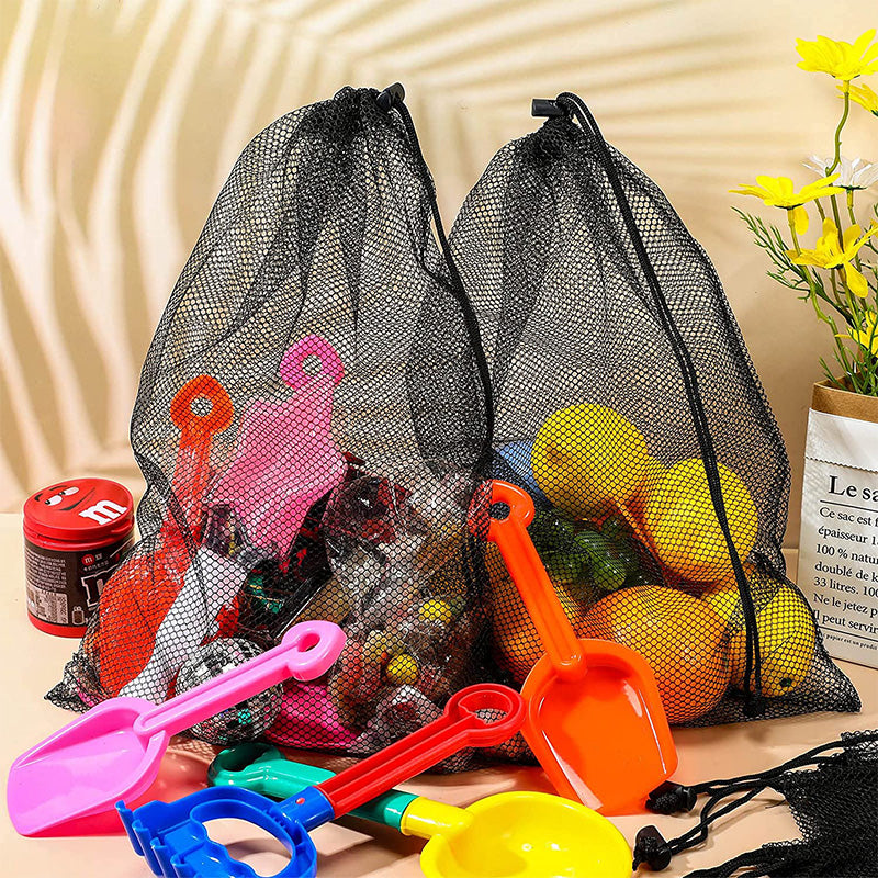 Multipurpose Nylon Mesh Drawstring Storage Bag for Home and Travel