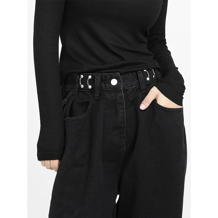 High Waist Black Jeans