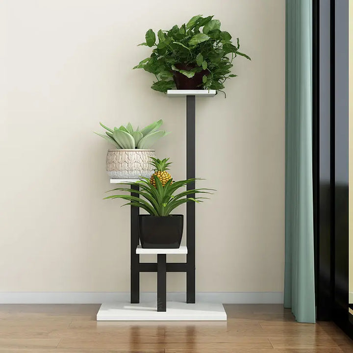 Modern 3-Tier Metal Plant Stand for Indoor and Outdoor Spaces