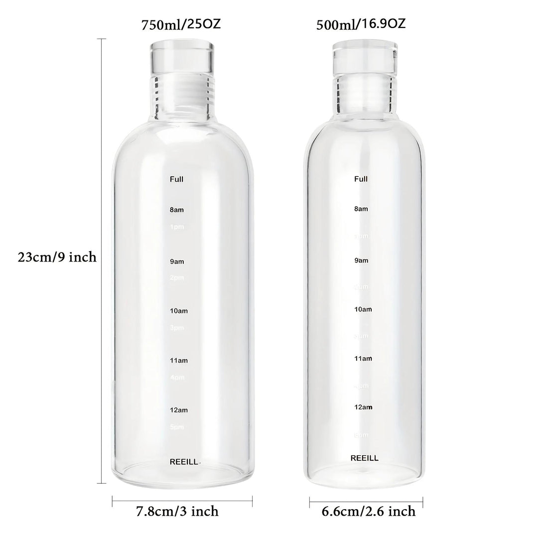 Transparent Plastic Time Marker Water Bottle