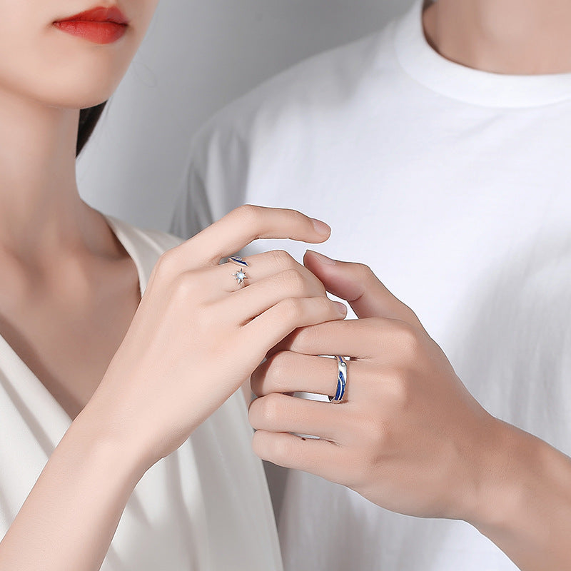 Couple Fashion Sterling Silver Ring